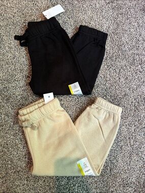 wonder nation Black and Khaki Kids Jogger Set